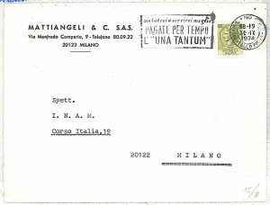 37704 - REPUBBLICA  - storia postale - SIRACUSANA su BUSTA - 1974