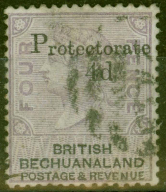 Bechuanaland 1888 4d on 4d Lilac & Black SG44 Fine Used 