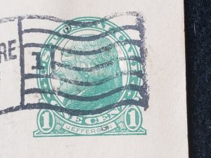 UX27. Jefferson, 1 cent, US Postal Cards.  Cancelled.VF cond.