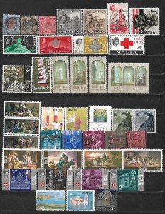 COLLECTION LOT OF 41 MALTA 1904+