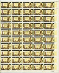 UNITED STATES SCOTT #1204 4c DAG HAMMARSKJOLD ERROR SHEET(50) MINT NH