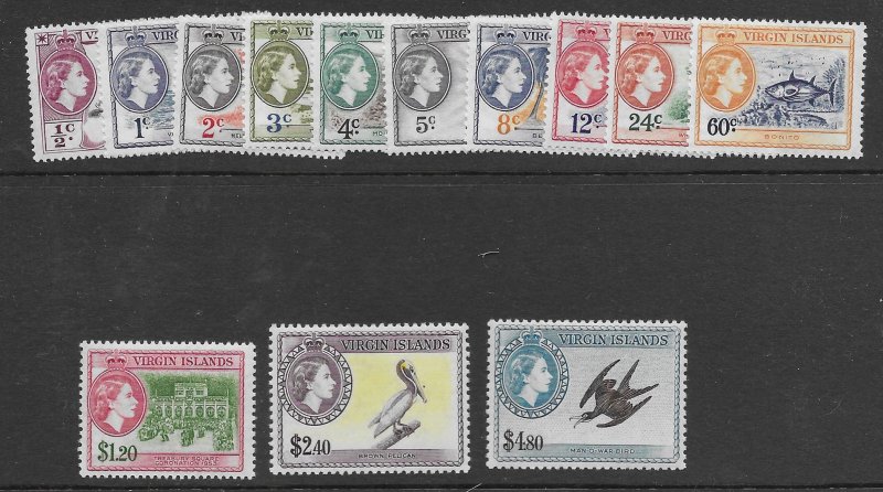 Virgin Islands 115-27  1956  set 13  VF LH