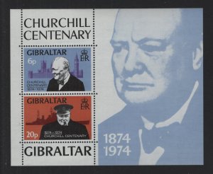 Gibraltar  #316-317a  MNH  1974   sheet Churchill