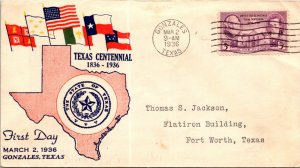 1936 MARCH 2 TEXAS #776 FIRST DAY 1ST C.D. REIMERS CACHET  ( Postal History )...