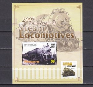 Montserrat, Scott cat. 1108. Locomotive s/sheet.