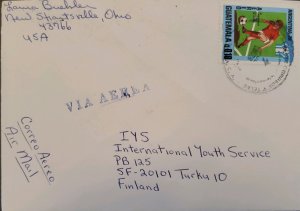 A) 1978, GUATEMALA, LETTER SENT TO FINLAND PASSING THROUGH THE UNITED STATES, SO