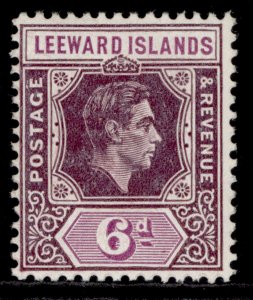 LEEWARD ISLANDS GVI SG109, 6d dp dull purple/brt purple M MINT. Cat £35. CHALKY