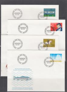 Switzerland Mi 1214/1241, 1982 issues, 6 complete sets of singles on 18 FDCs