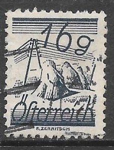 Austria 314: 16g Fields crossed by Telegraph wires, used, VF