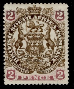 RHODESIA QV SG68, 2d brown & mauve, NH MINT. Cat £28.