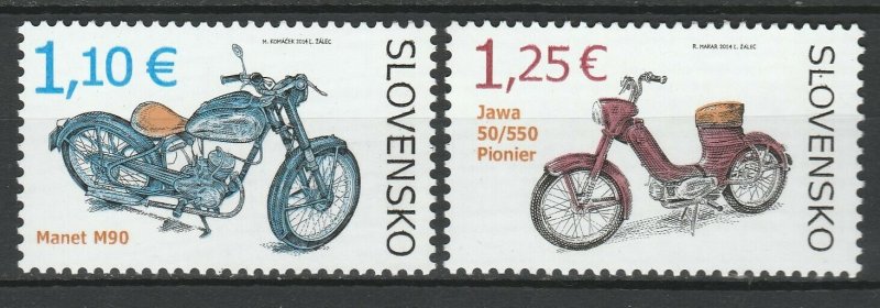 Slovakia 2014 Motorcycles 2 MNH stamps