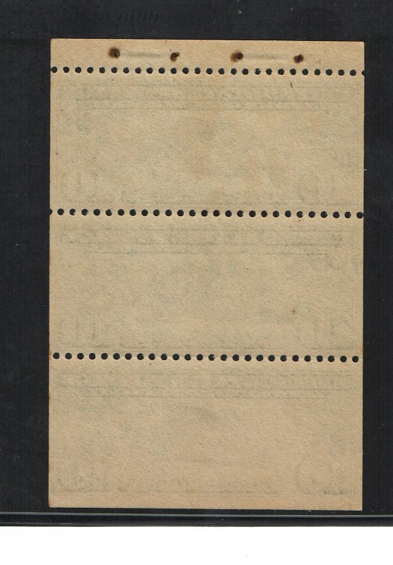 US airmail C10a, booklet pain.  Sweated gum, essentially no gum.  Some toning.