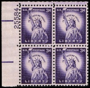 US #1035c LIBERTY MNH UL PLATE BLOCK #25584