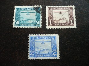 Stamps - Romania - Scott# RA16-RA18 - Used Set of 3 Stamps