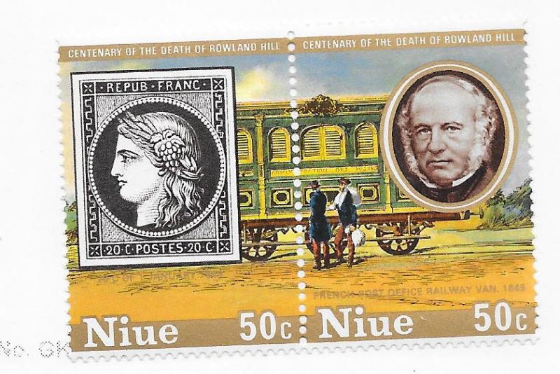 Niue #244  $0.50 Roland Hill  (MNH) CV $1.00