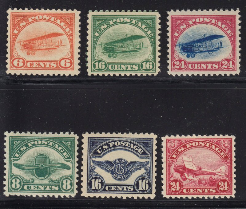 C1 - C6 Set VF+ OG mint never hinged with nice color cv $ 845 ! see pic !