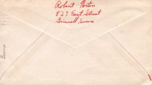 1945 Grinnell Iowa Patriotic Cover - Tiny Corner Crease - L35687