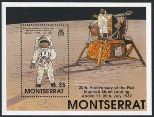 Montserrat 726-729,730,MNH.Mi 757-760,Bl.54. First Moon Landing,20th Ann.1989.