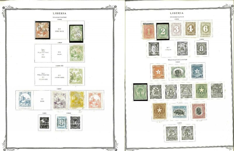 Liberia 1860-1974 M & U on Scott Specialty Pages.