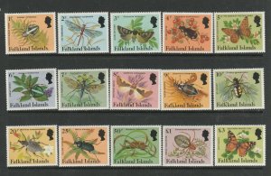 Falkland Islands 1984 Insect defs UM/MNH SG 469A/483a