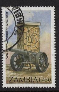 Zambia   #652  used  1996  450k  monument