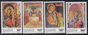 Zaire # 1237-1240, Christmas Paintings, NH