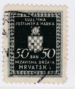 1942 Croatia Official 50b Used Stamp A19P10F592-