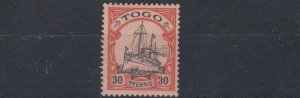 TOGO  1900      S G G12  30PF  BLACK & ORANGE      MNH  NO2