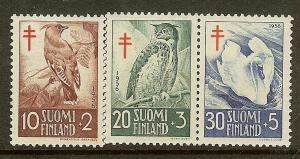 Finland, Scott #B135-B137; Various Birds, MLH