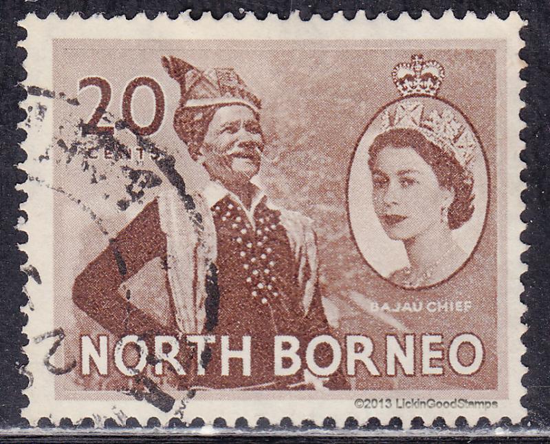 North Borneo 269 USED 1954 Bajau Chief