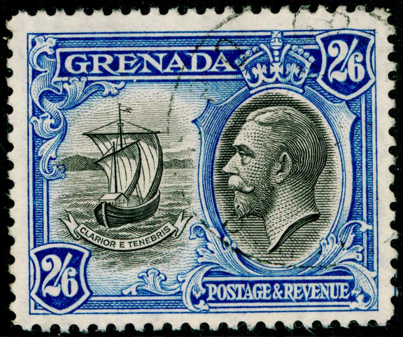 GRENADA SG143, 2s 6d black & ultramarine, FINE USED. Cat £28.