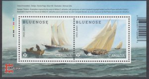 Canada - #3293c Bluenose 100th Anniversary Overprint Souvenir Sheet - MNH