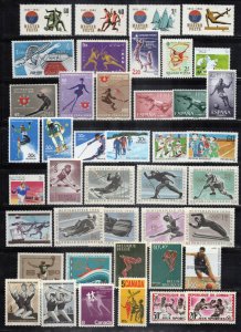 Sports Stamp Collection MNH Skiing Diving Sailing Gymnastics ZAYIX 0524S0020