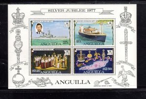 ANGUILLA #274a 1977 QEII SILVER JUBILLEE MINT VF NH O.G S/S4