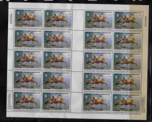 Australia 1989 Wetlands Conservation with Plumed Whistling Ducks sheet of 20
