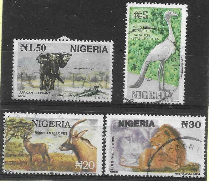 1993  Thematics -  NIGERIA  -  SG.  652 / 655  -  WILDLIFE   - USED