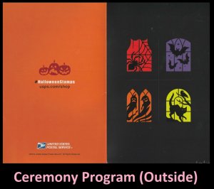 US 5423 Spooky Silhouettes Three Bats Ceremony Program FDC 2019