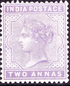 INDIA 1900 QV 2 Anna Pale Violet SG116 MH