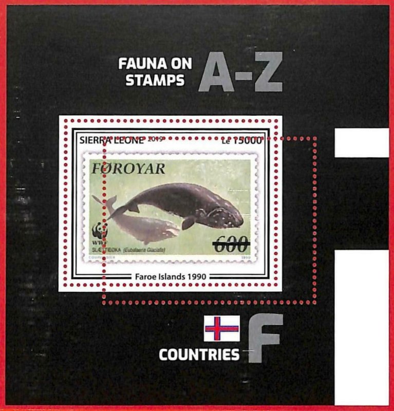 A4591 - SIERRA LEONE - ERROR MISPERF Souvenir sheet: 2019 Fish, Marine Life, WWF