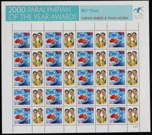 AUSTRALIA 2000 Paralympian of the Year $9 SES set. MNH **. (7).