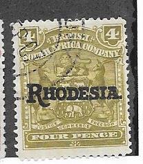 Rhodesia #87   4p Coat of Arms  (M) CV $4.25