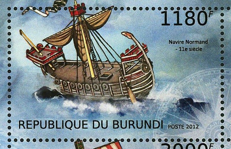 Medieval Ships Stamp Navire Normand Sandwich Ship S/S MNH #2858-2861 