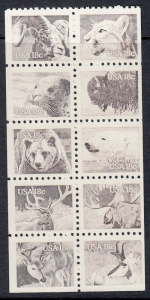 United States #1889 American Wildlife, line not on stamp,Please see description.