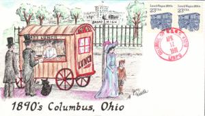 #2464 Lunch Wagon 1890s Weddle FDC