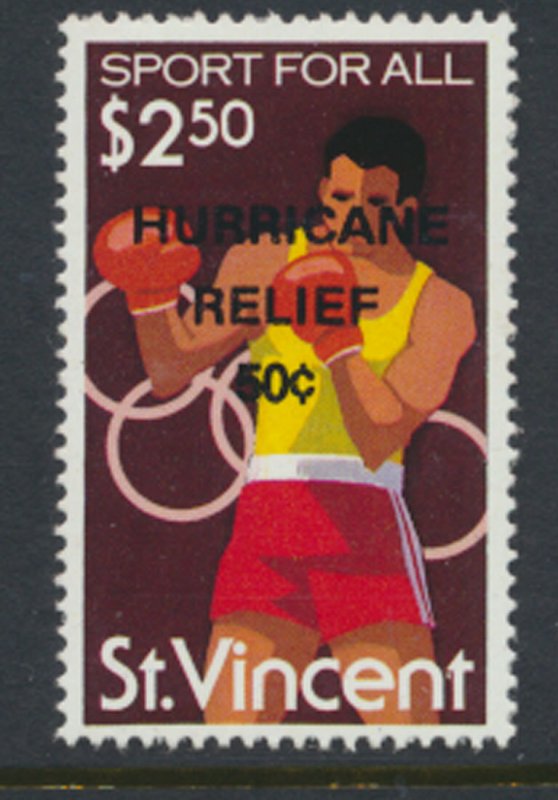 St Vincent  SG 647 SC# B8 MNH Sport Boxing Relief Fund 1980 see scans        ...