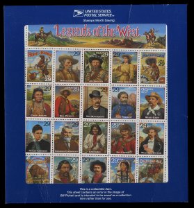 United States, 1930-Present #2870 Cat$220, 1994 Recalled Legends of the West ...