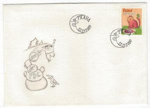 Czech Republic 2000 FDC Stamps Scott 3137 Cartoons Animals Cat Last Stamp of Mil
