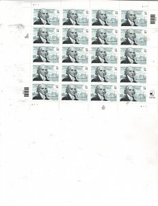 James Madison President 34c US Postage Sheet #3545 MNH