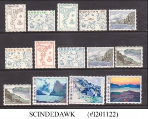 FAROE ISLANDS - 1975 MAPS, LANDSCAPE & ART SCOTT#7-20 - 14V - MINT NH