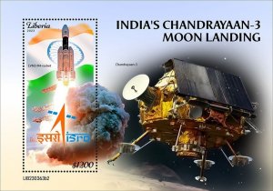 2023 10 - LIBERIA - INDIA'S CHANDRAYAAN   II          1V  complet set    MNH **